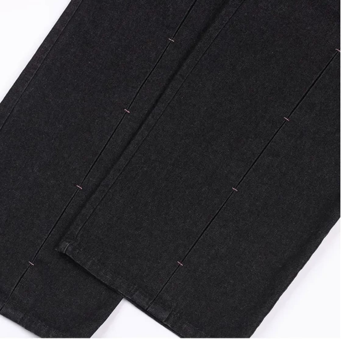 새상품)) 팬시클럽 프론트 핀턱 와이드 데님 팬츠 블랙 2사이즈 상품이미지3