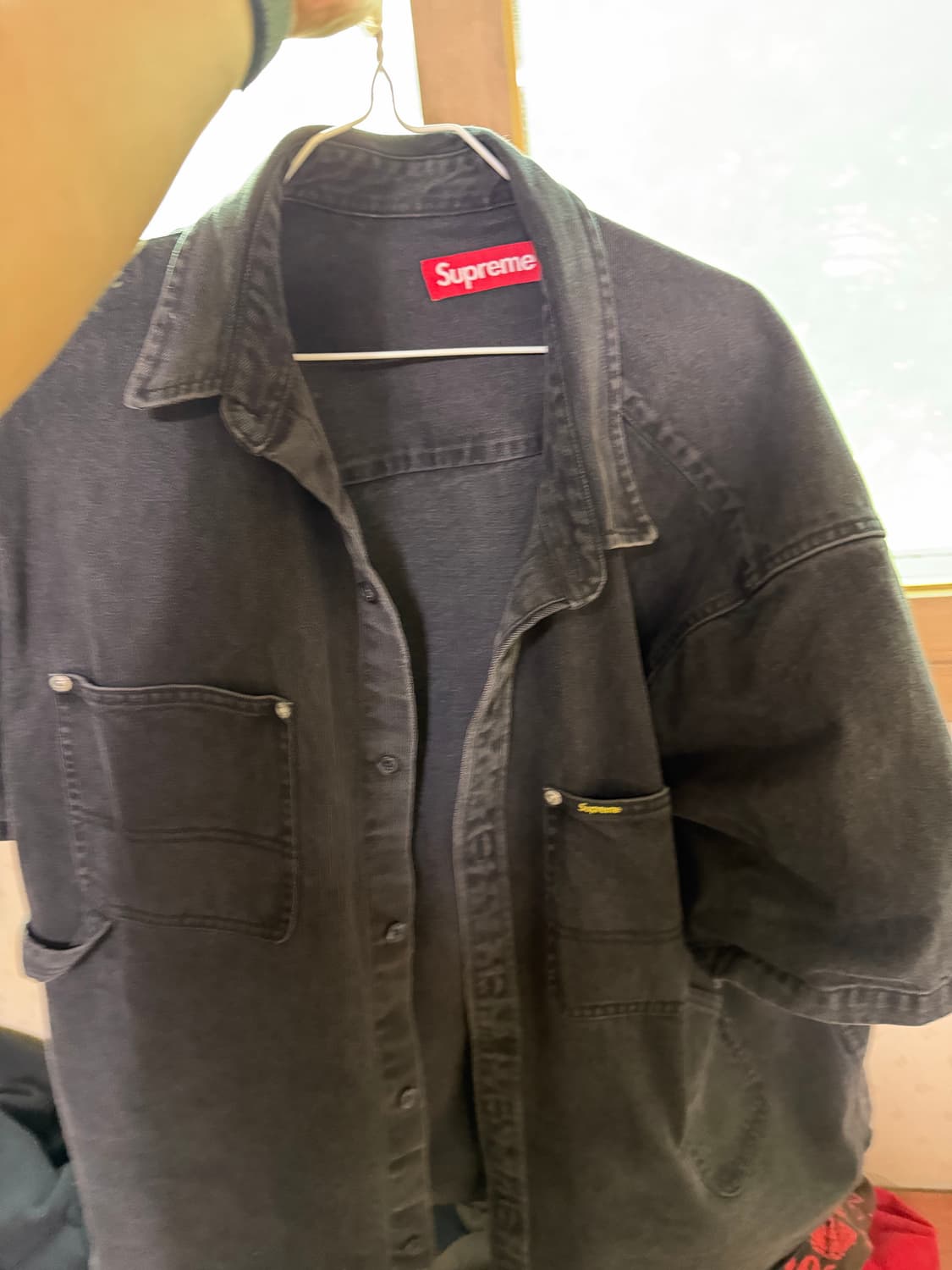 슈프림 반팔 데님자켓 xl팝니다 상품이미지1