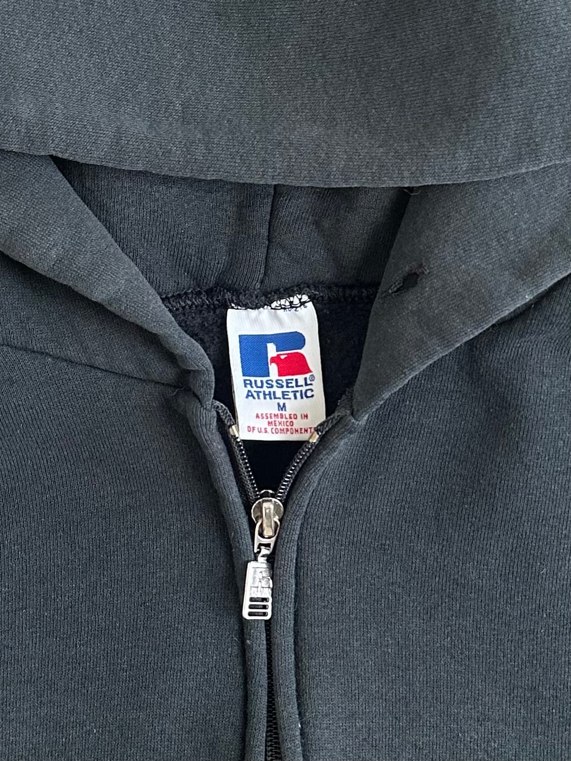 90s 빈티지 러셀 후드집업 블랙 M 상품이미지7
