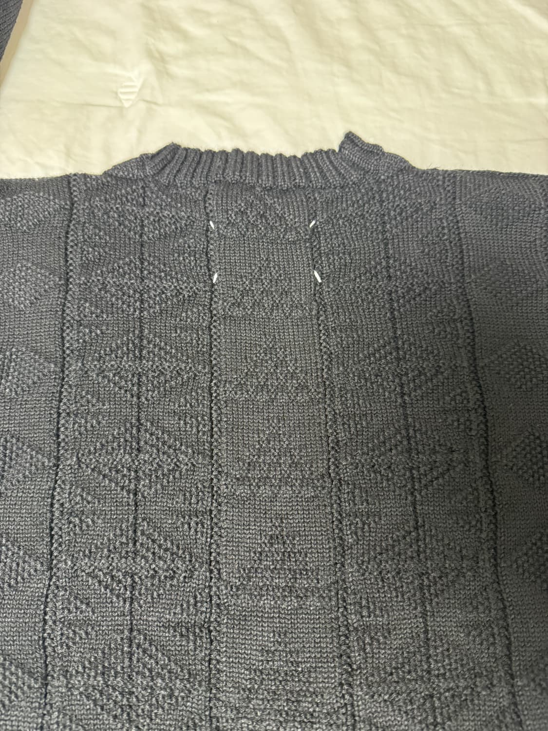 메종마르지엘라 하프 케이블 패턴 울 니트 xl팝니다 상품이미지2