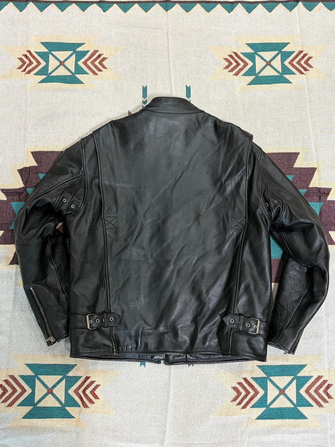 Harley davidson 싱글 라이더 카페레이서 레더 자켓 상품이미지5