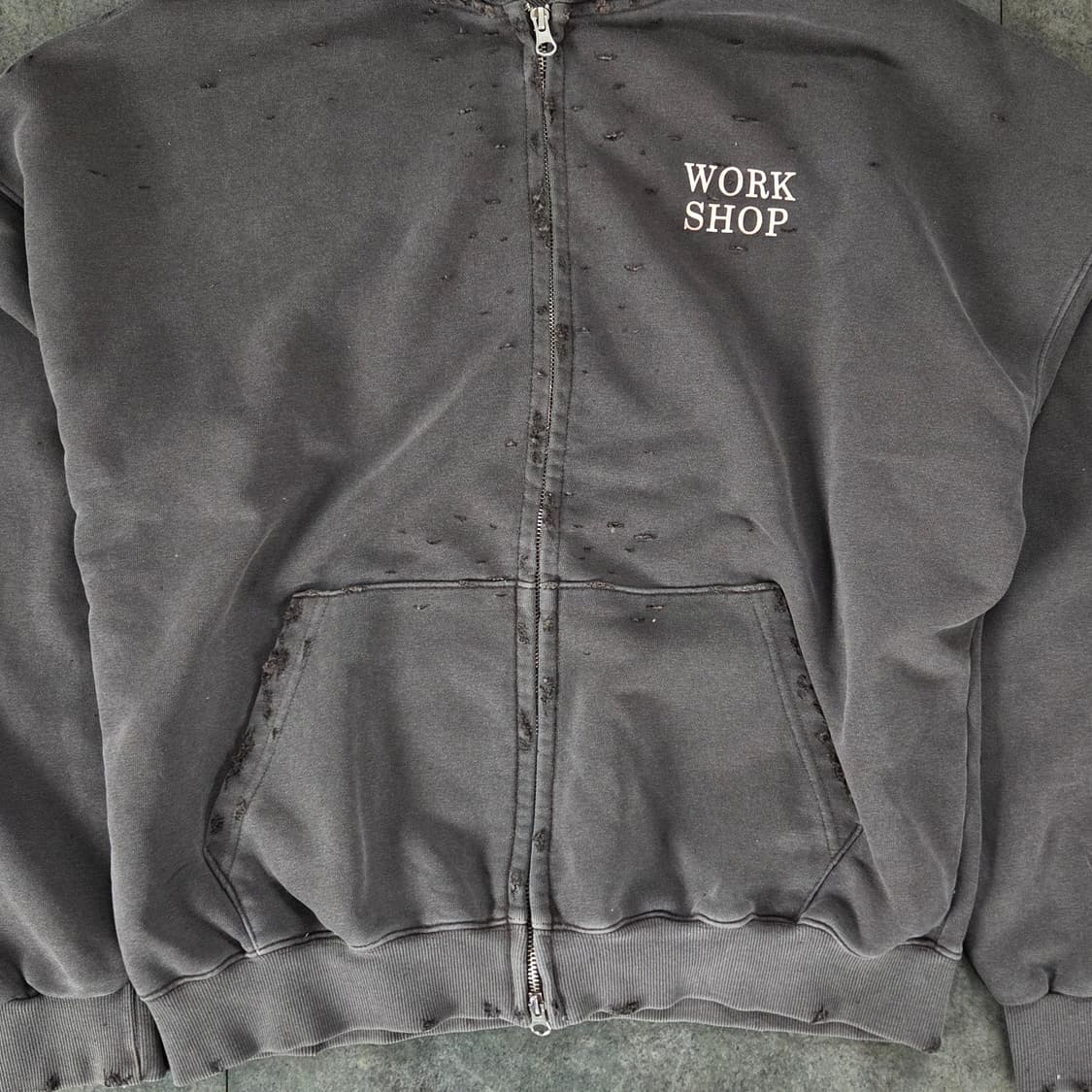 빈티지 워싱 후드 집업 상품이미지3