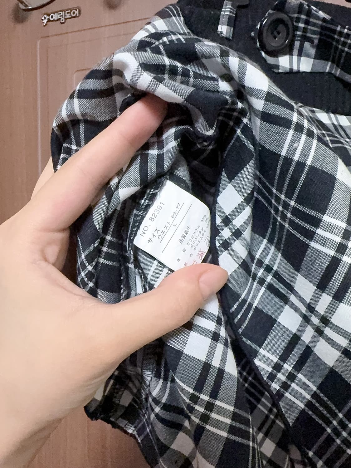 일본 빈티지 갸루 핀터깔 고스펑크 니혼진 체크 플리츠 스커트 상품이미지3