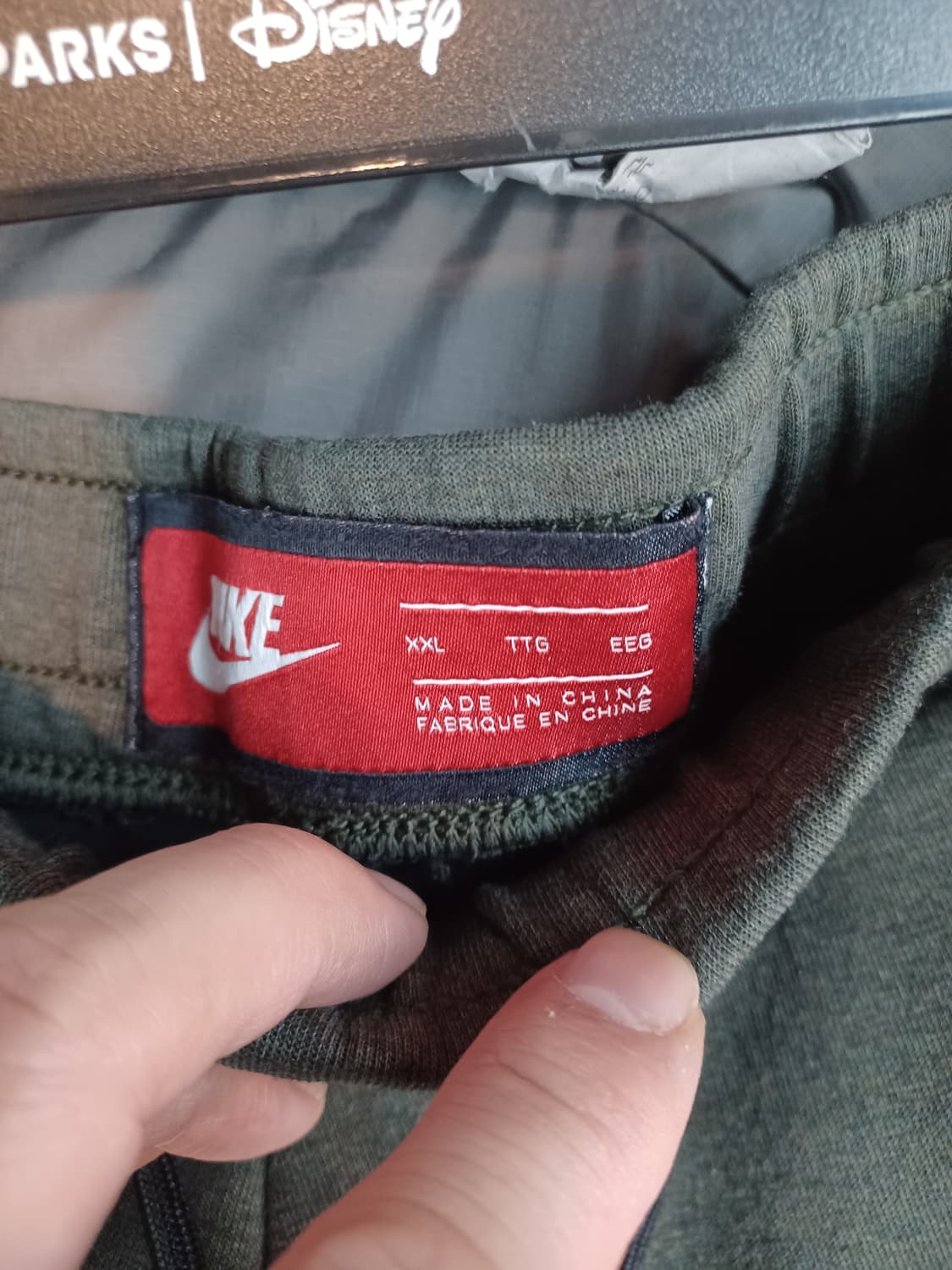 나이키 카키 테크플리스 조거 팬츠 xxl 상품이미지3