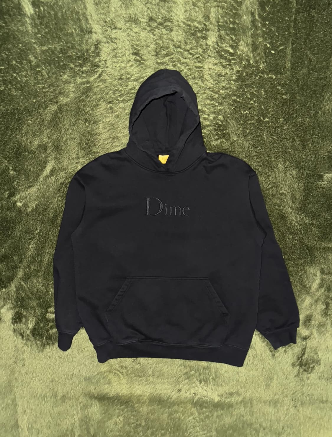 [XL] DIME 다임 엠브로더리 로고 루즈 핏 후디 후드티 블랙 상품이미지1