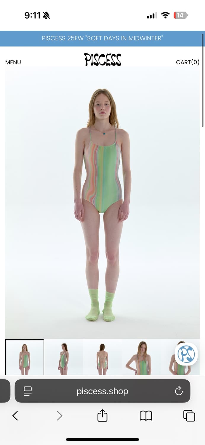 파이시스 홀로그래픽 수영복 S 상품이미지1