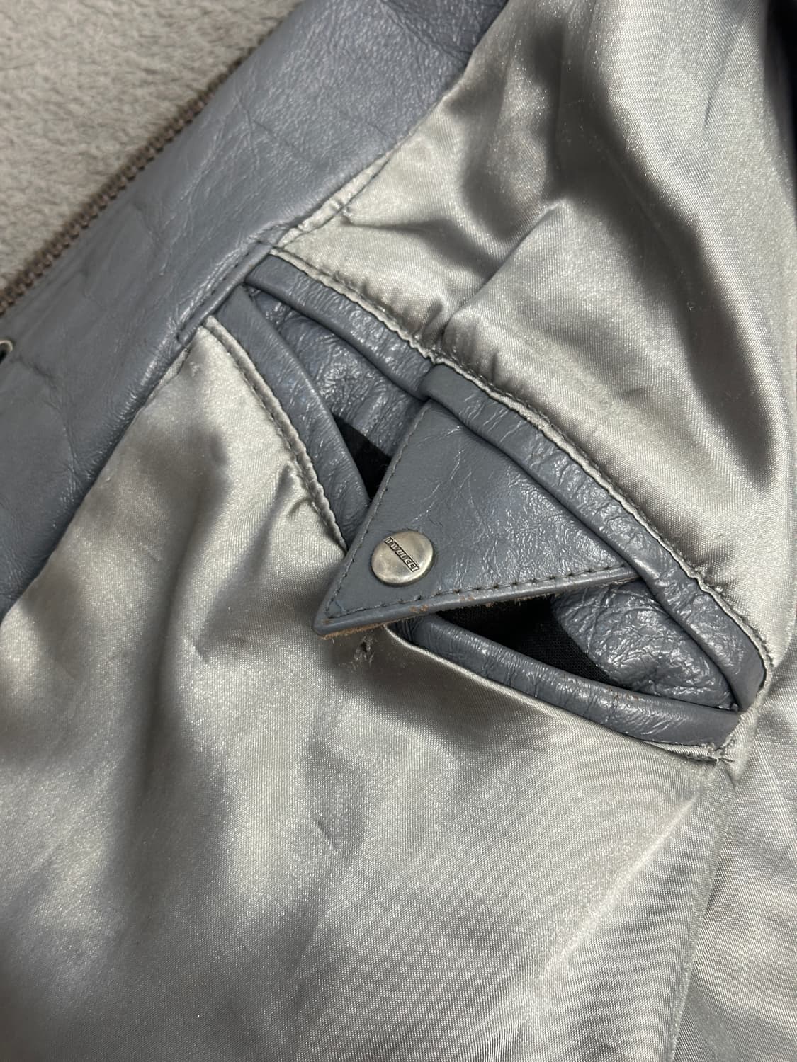 90s DAVOUCCI 레더 봄버 자켓 XXL 상품이미지9