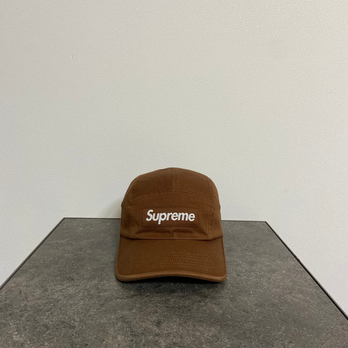 (OS) 슈프림 박스로고 캠프캡 모자 워시드 브라운 상품이미지1