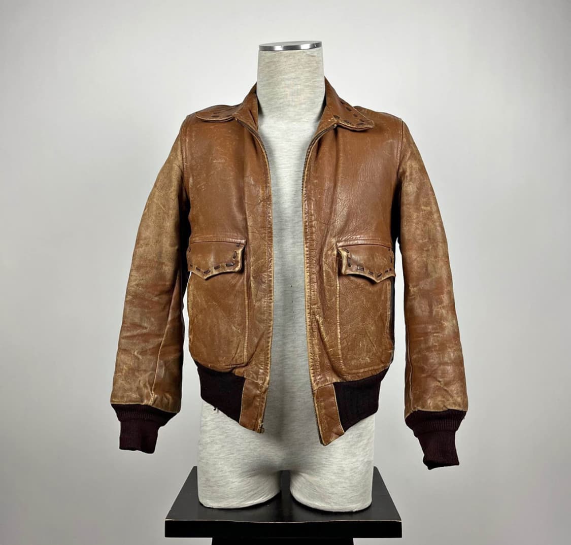 1950s Lakeland 포니홀스하이드 A-2 웨스턴 레더자켓 상품이미지1