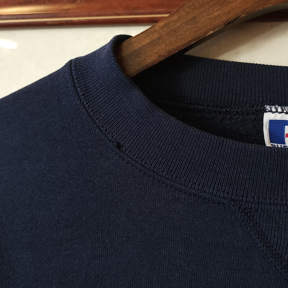 90s 러셀 맨투맨 스웻셔츠 미국 오리지널 빈티지 레터링 네이비 XXL 상품이미지4