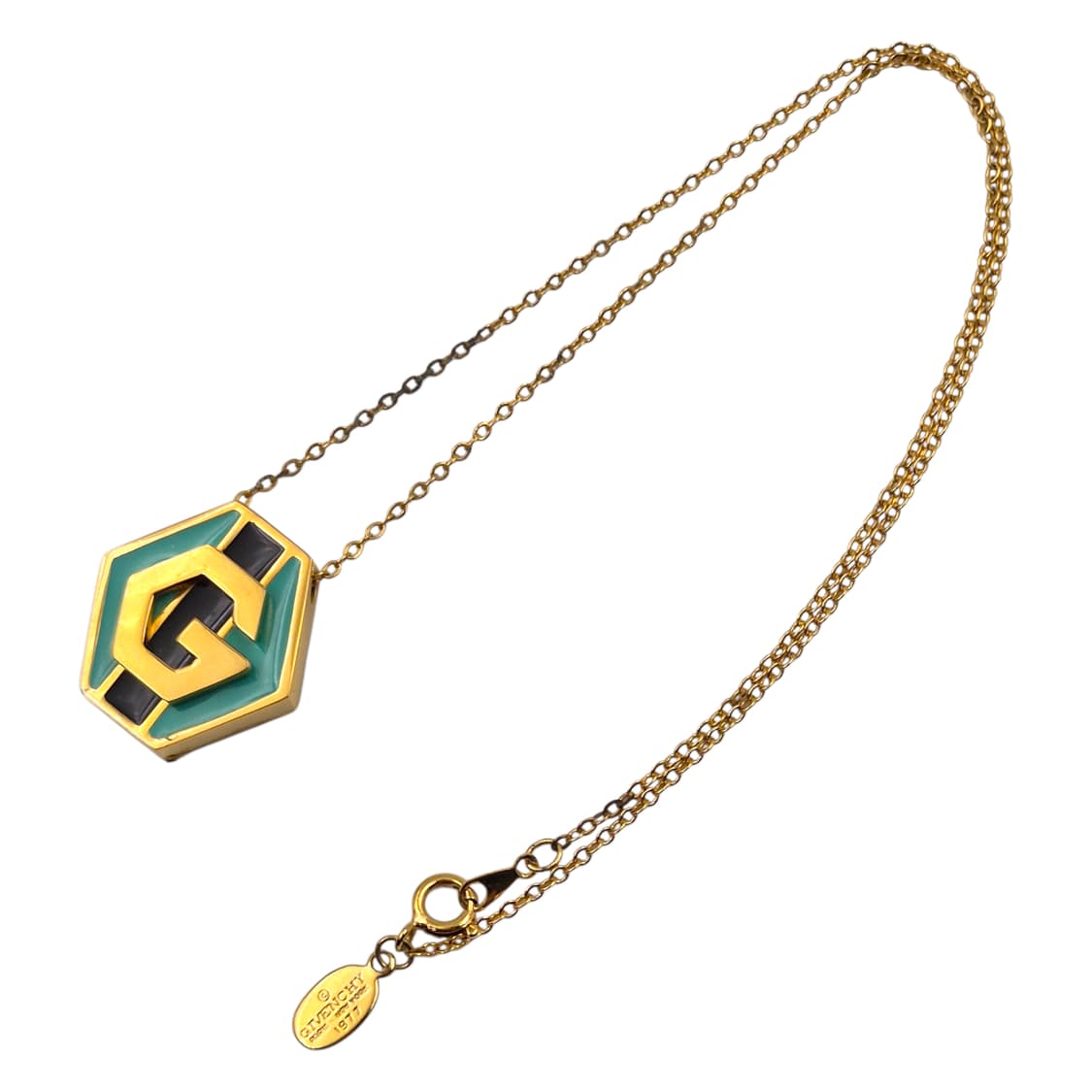 77s 프랑스 지방시 비쥬 육각 인레이 목걸이 상품이미지2