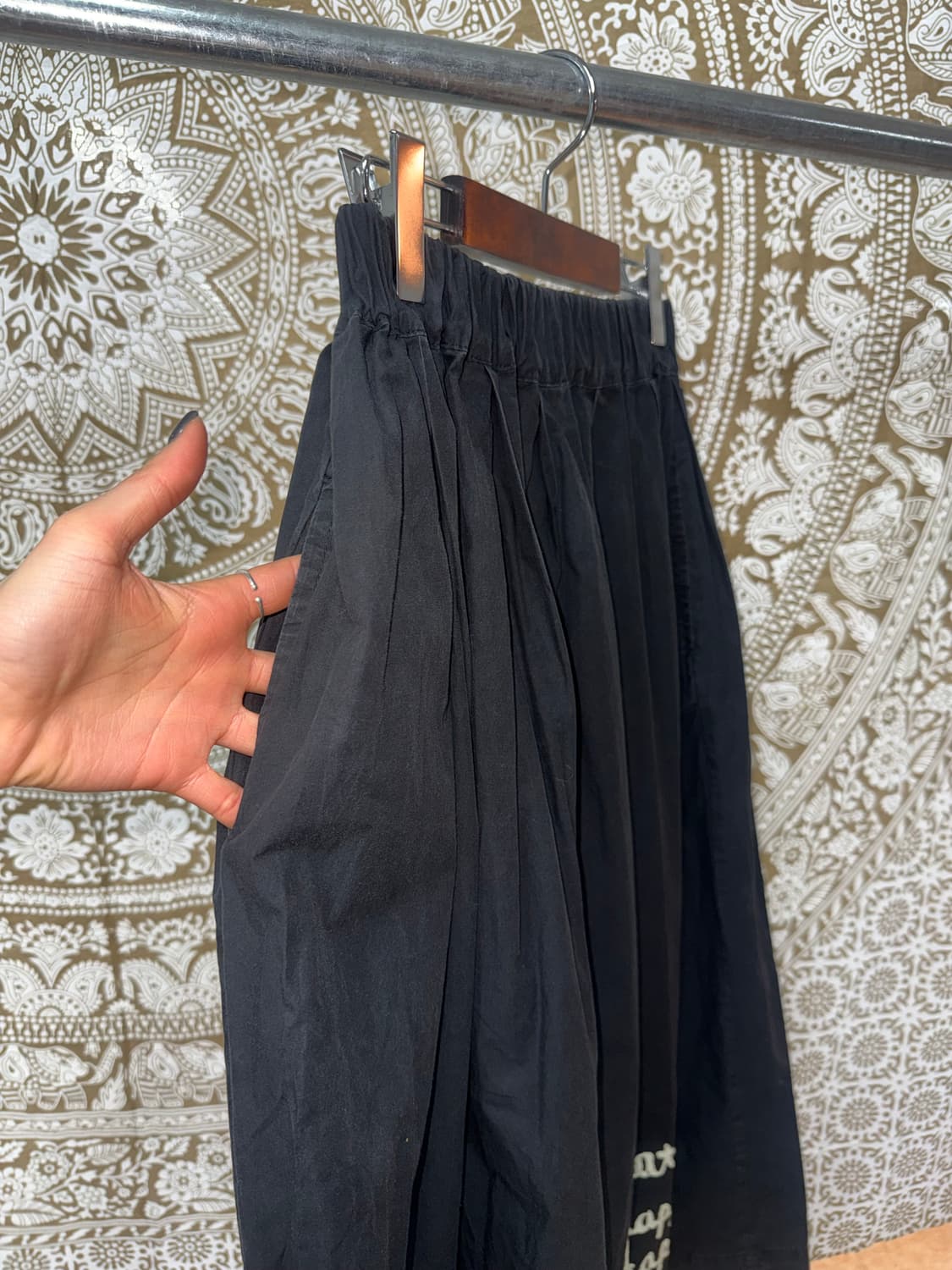 빈티지 여성 밴딩 레터링 코튼 스커트  상품이미지4