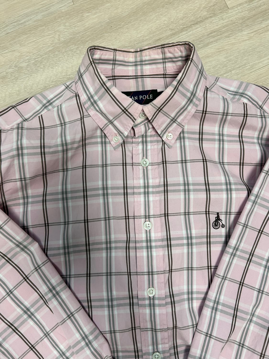 빈폴 빈티지 체크 셔츠 핑크 (95) 상품이미지3