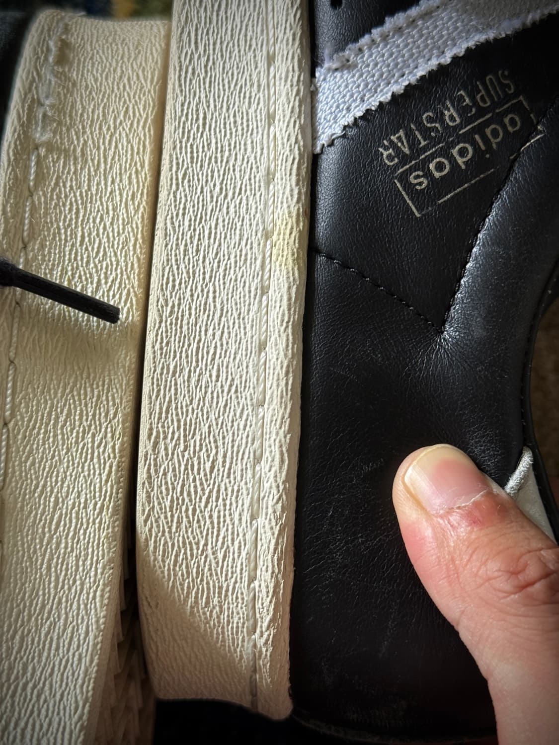 Adidas OG black leather Superstar 상품이미지6