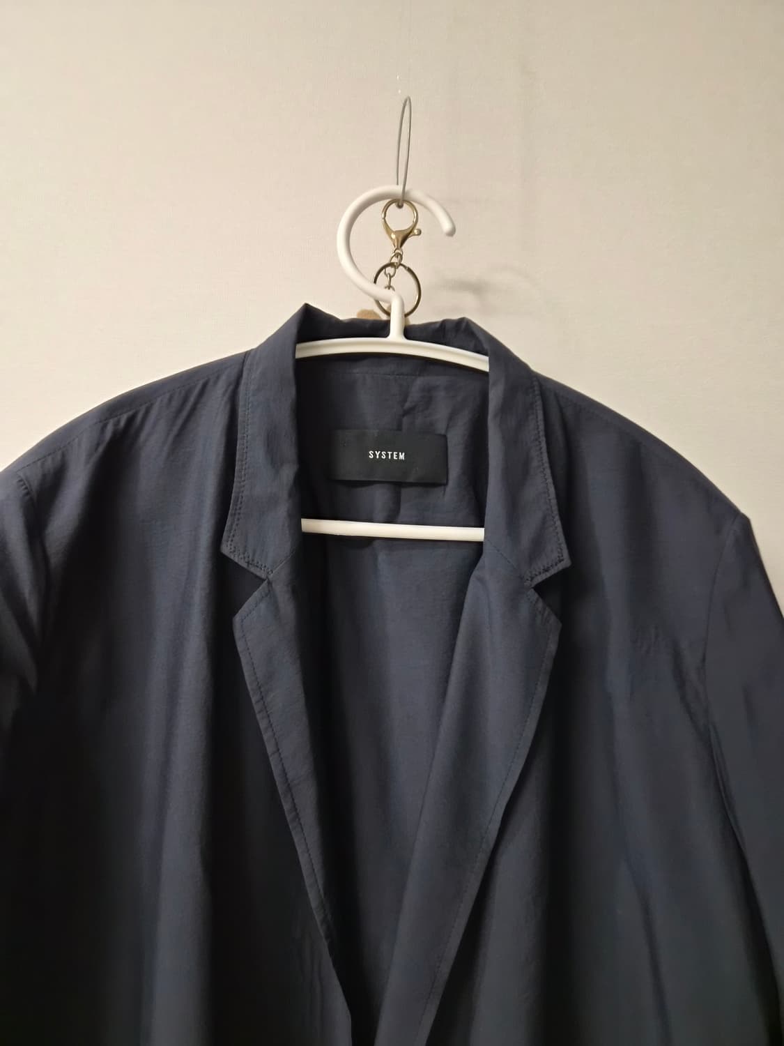 [SYSTEM] 시스템 네이비 루즈핏 경량 아우터 셔츠 (82 사이즈) 상품이미지3