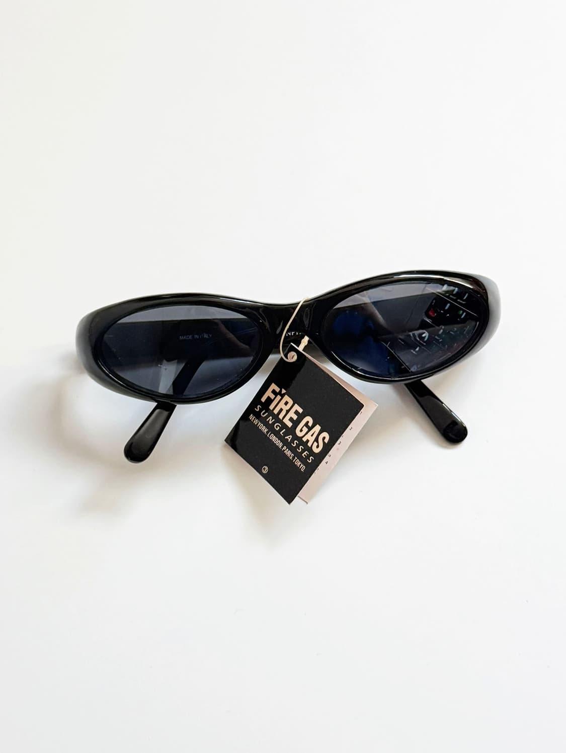 90s FIRE GAS 블랙 볼드 오벌 빈티지 선글라스 상품이미지1