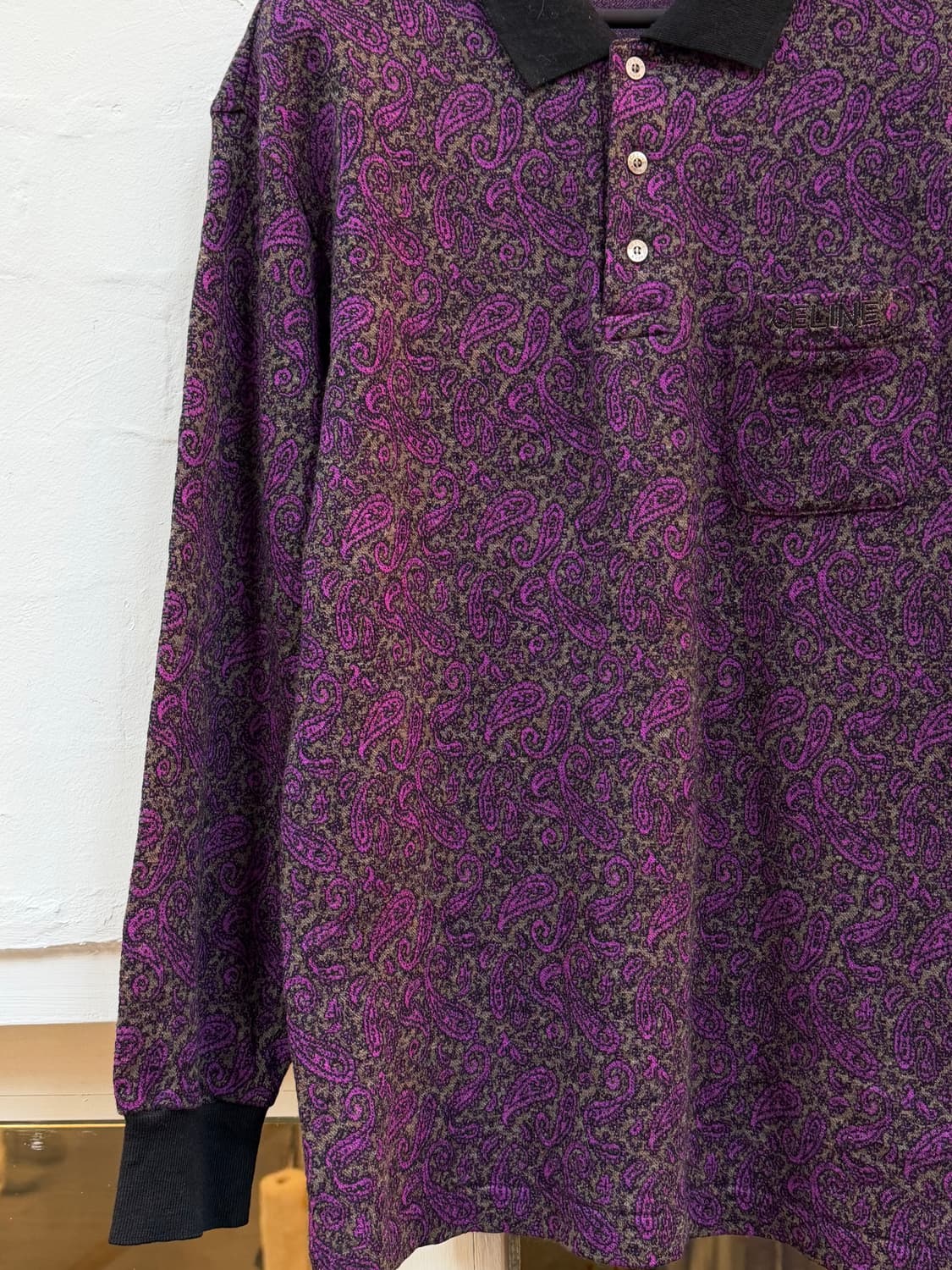 Celine 셀린느 페이즐리 긴팔 폴로 셔츠 48 상품이미지3