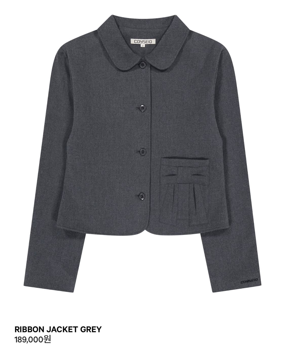 코이세이오 RIBBON JACKET GREY 상품이미지1