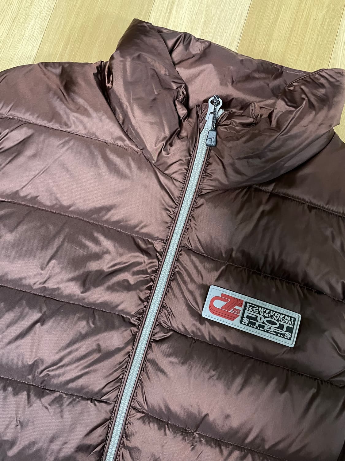 테켓 패딩 베스트 브라운 경량 패딩조끼 M사이즈 상품이미지5