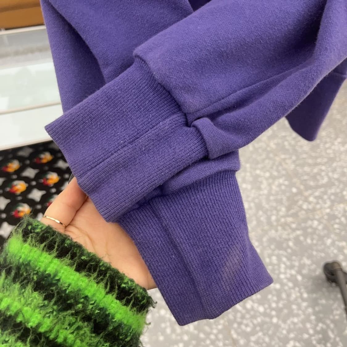 아디다스 Y2K 90's 딥퍼플 약기모 후드티 100 C08539 상품이미지8