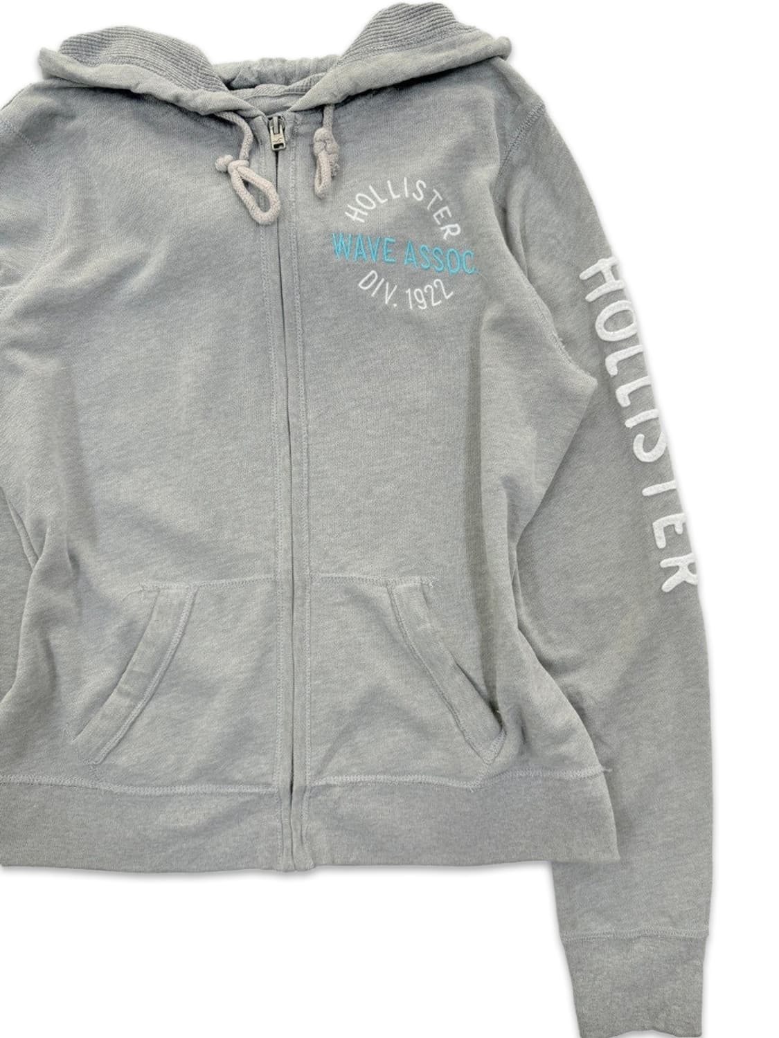 빈티지 Hollister 그레이 자수 후드집업 상품이미지2