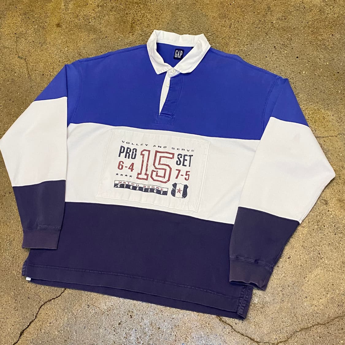 레어 90s 미국 빈티지 GAP 갭 럭비티 카라티 상품이미지2