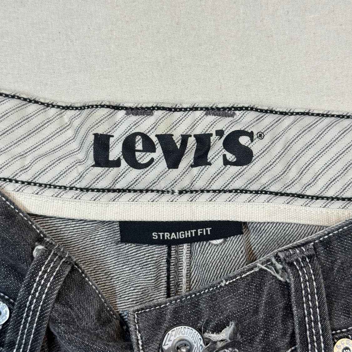 33inch) 리바이스 그레이 스트레이트 데님 청바지 상품이미지8