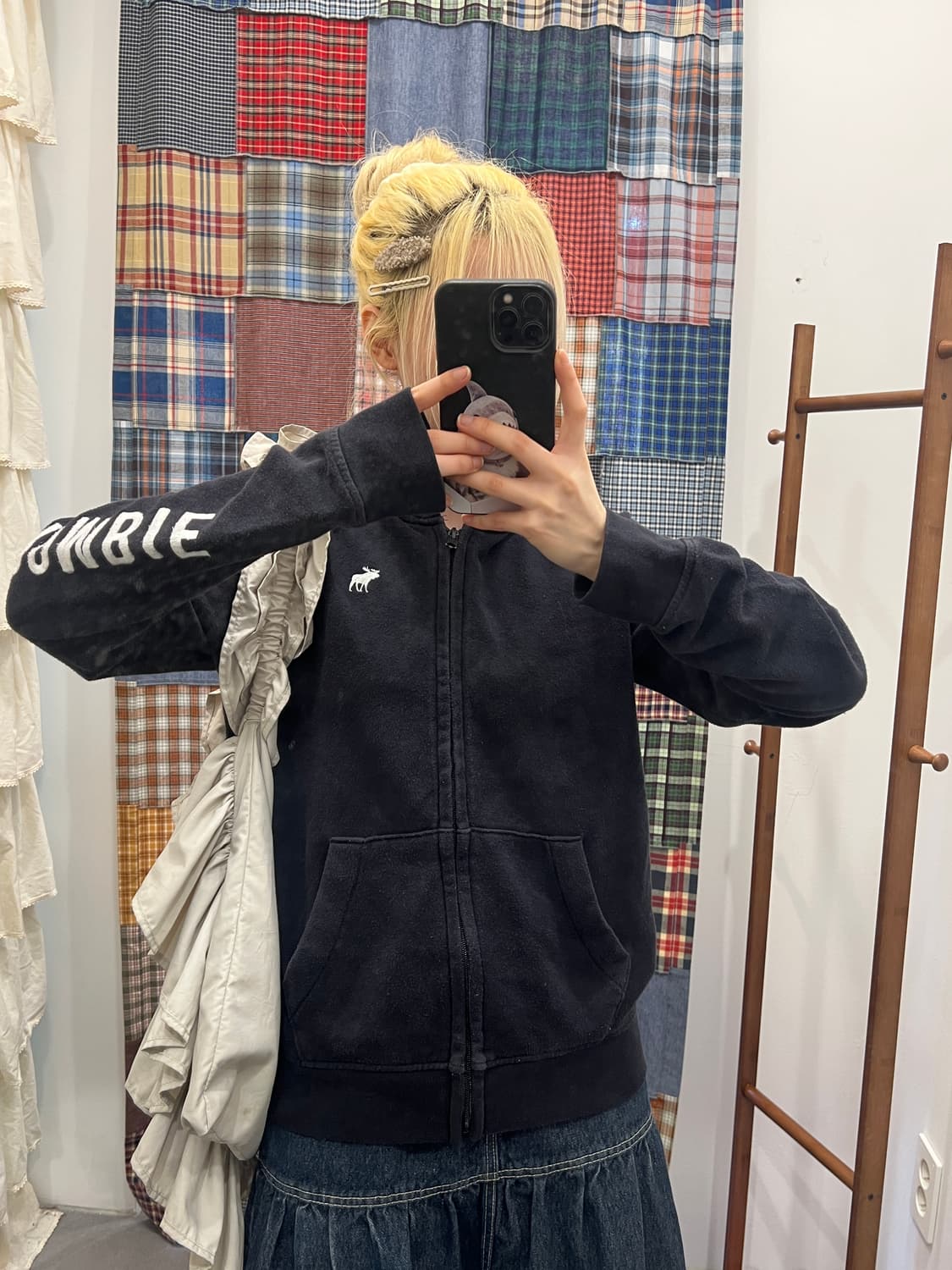 아베크롬비 키즈 블랙 후드집업  상품이미지1