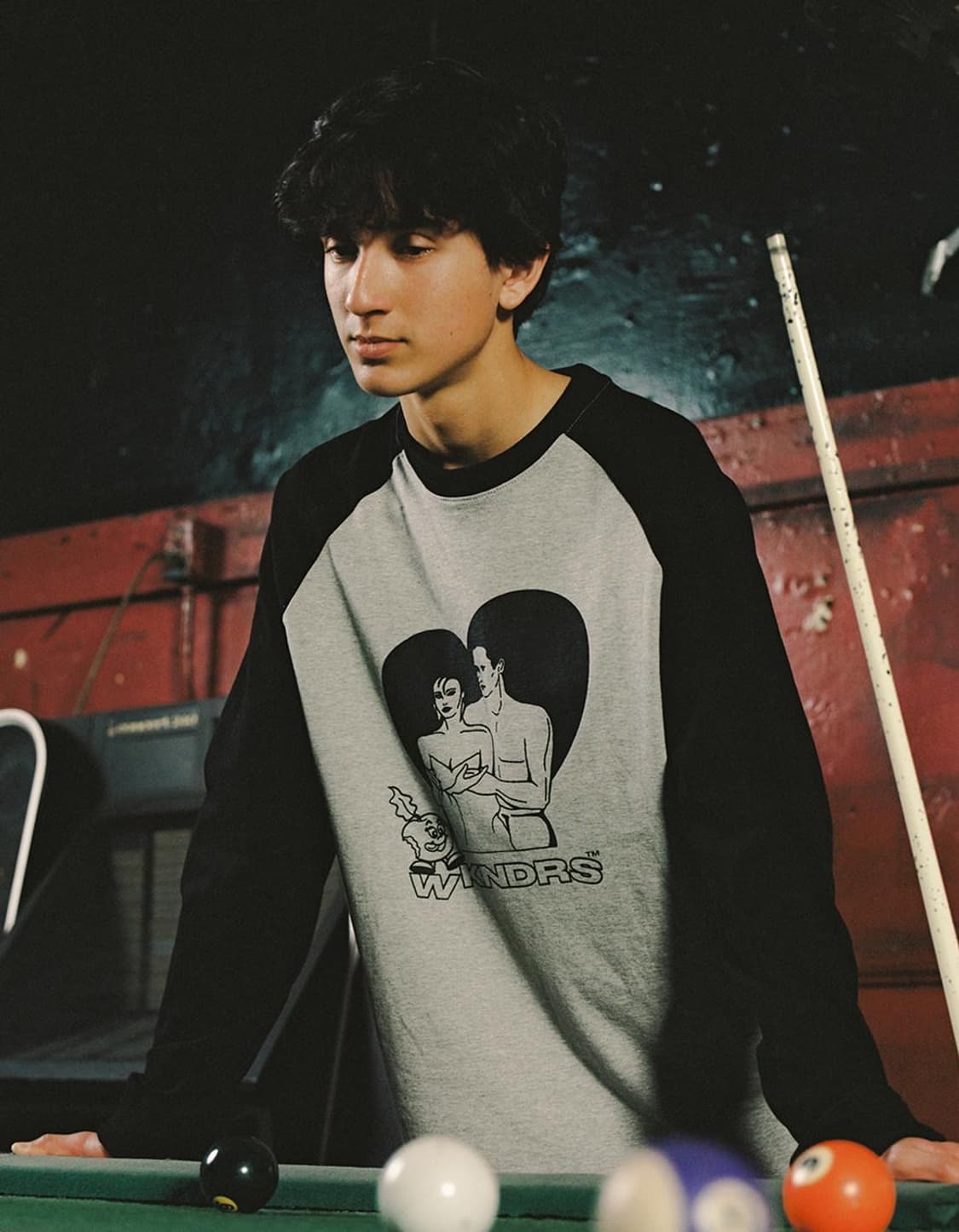 위캔더스 아담 이브 롱슬리브 티셔츠 그레이 블랙 M 상품이미지3