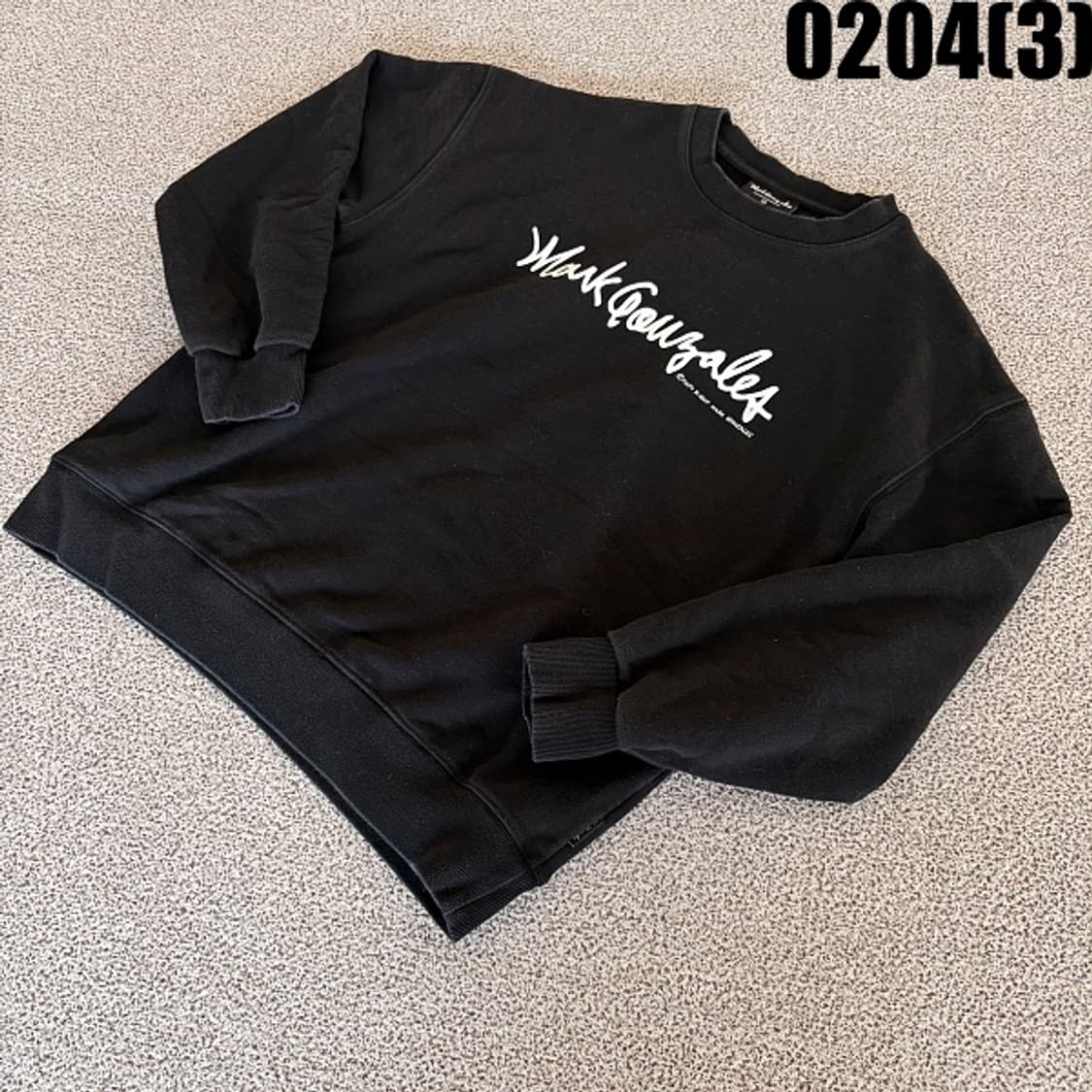 [M] 마크곤잘레스 블랙 베이직 로고 맨투맨 티셔츠 0204(3) 상품이미지1