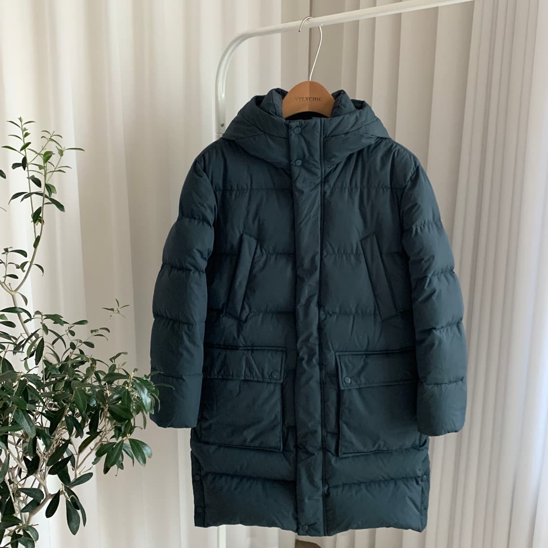 디자인유나이티드 키즈 DESIGN UNITED 덕다운 후드 롱패딩  상품이미지1