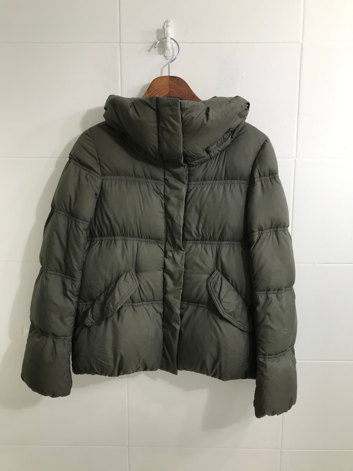 데닝리 카키 하구미 패딩 야상 코디세트 상품이미지4