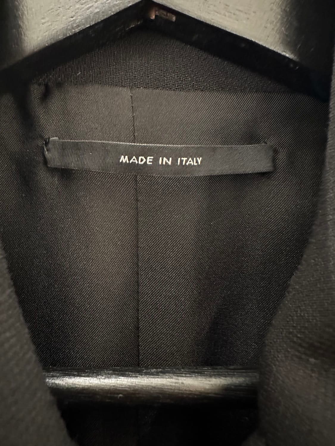구찌 블랙 블루 파이핑 울 롱 코트 상품이미지7