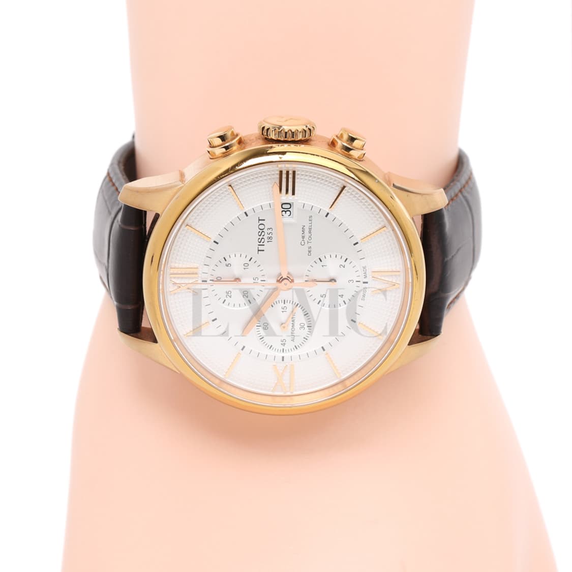 티쏘 슈망 데 뚜렐 크로노그래프 금장 워치 가죽시계 T099427A 상품이미지8