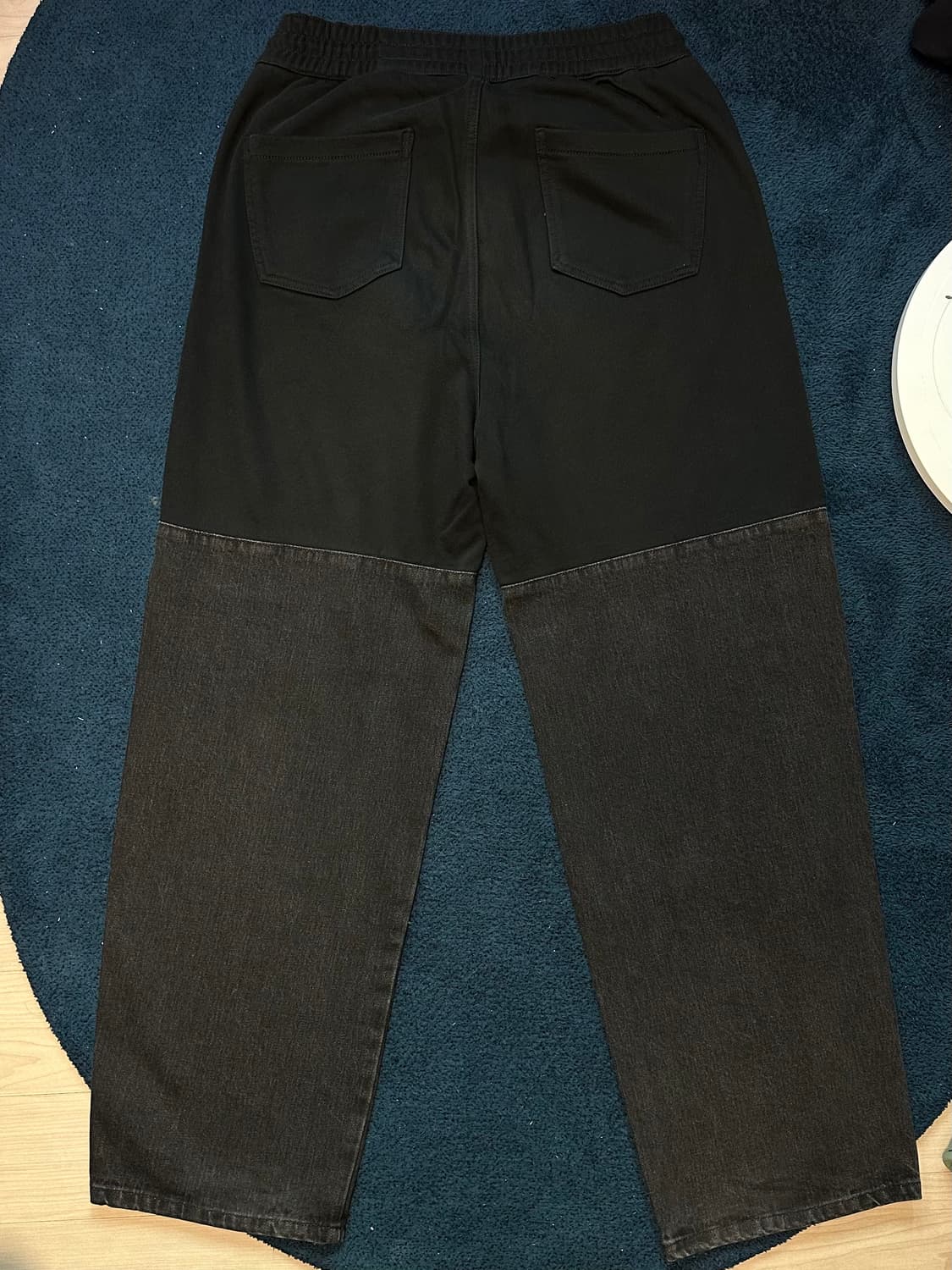 Amomento Drawstring Denim Pants Black L 상품이미지3
