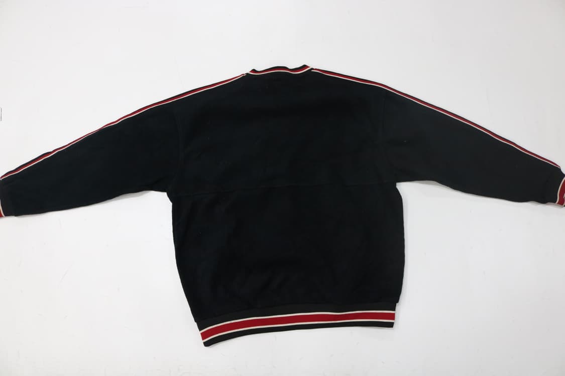 90s 빈티지 레드 라인 스트라이프 브이넥 스웻셔츠(M) 상품이미지7