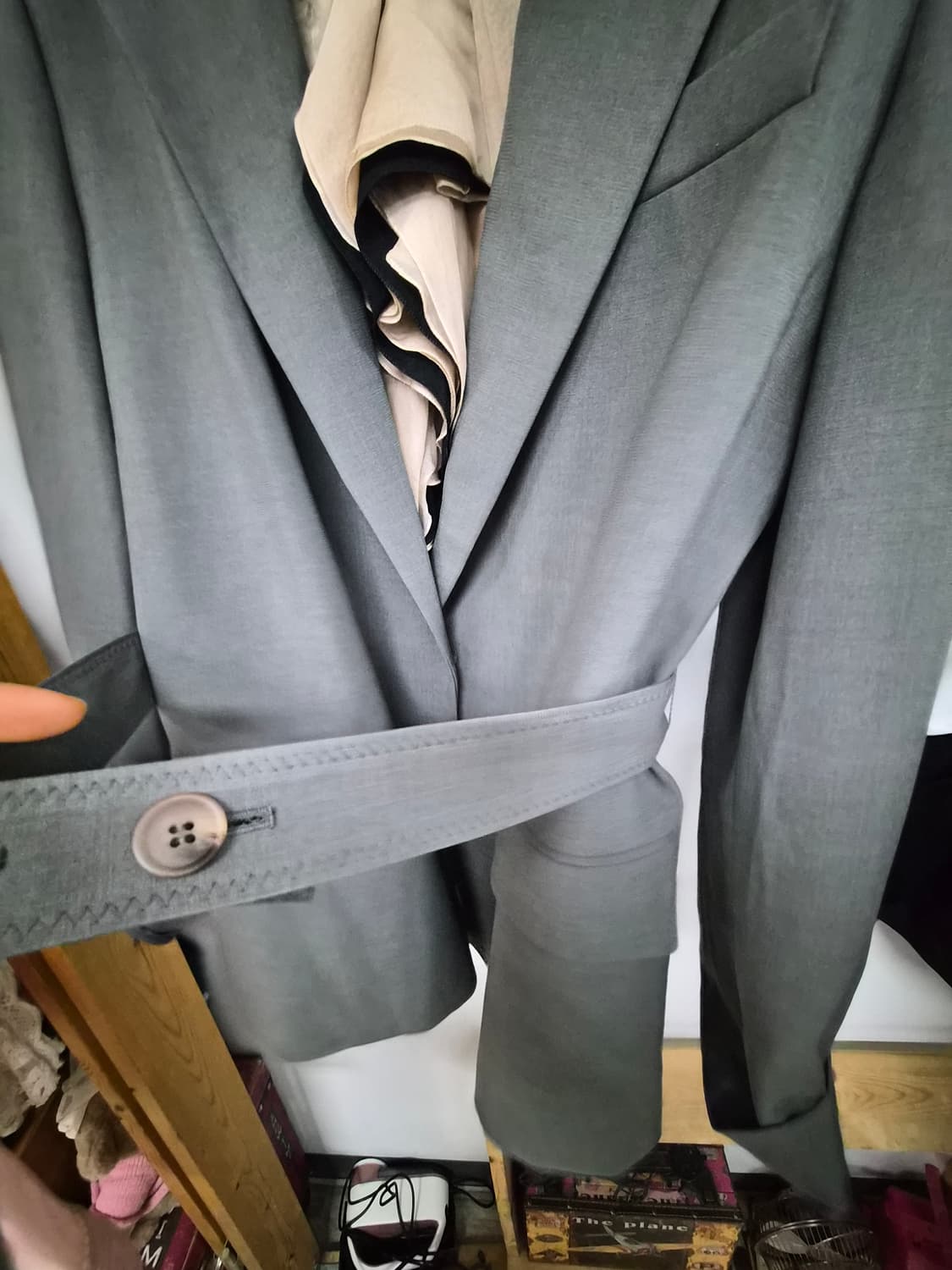 쉬즈미스 스판 벨티드 자켓 상품이미지2