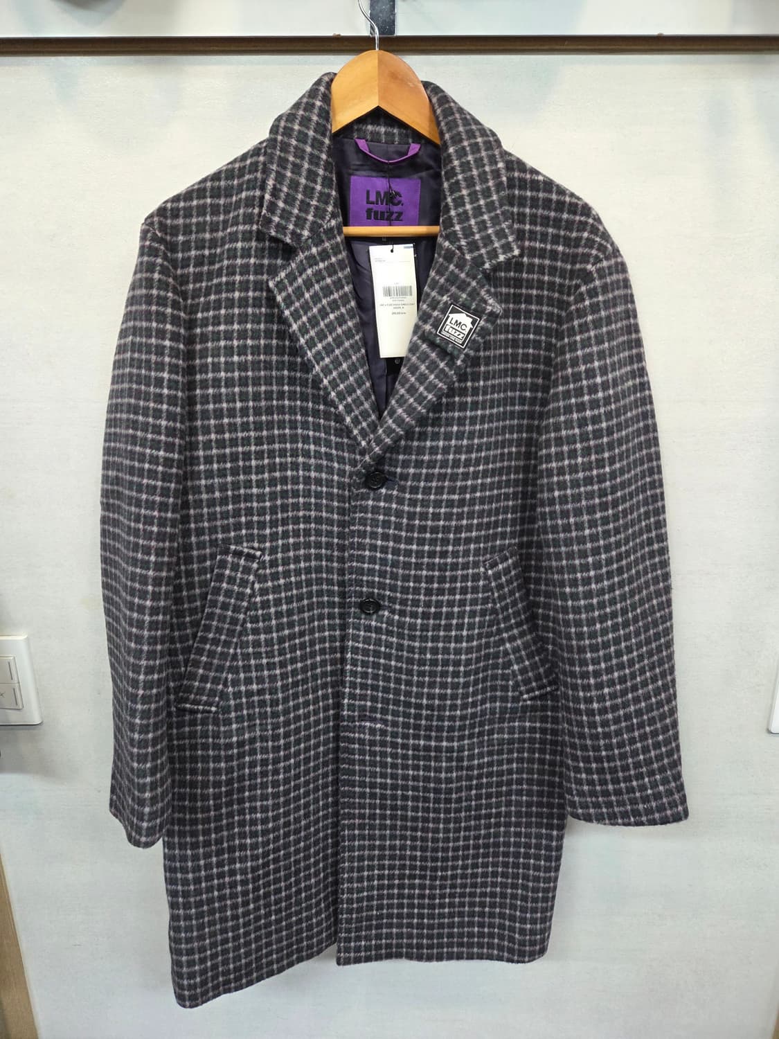 Lmc fuzz 하우스 울 체크 싱글코트 m 상품이미지1