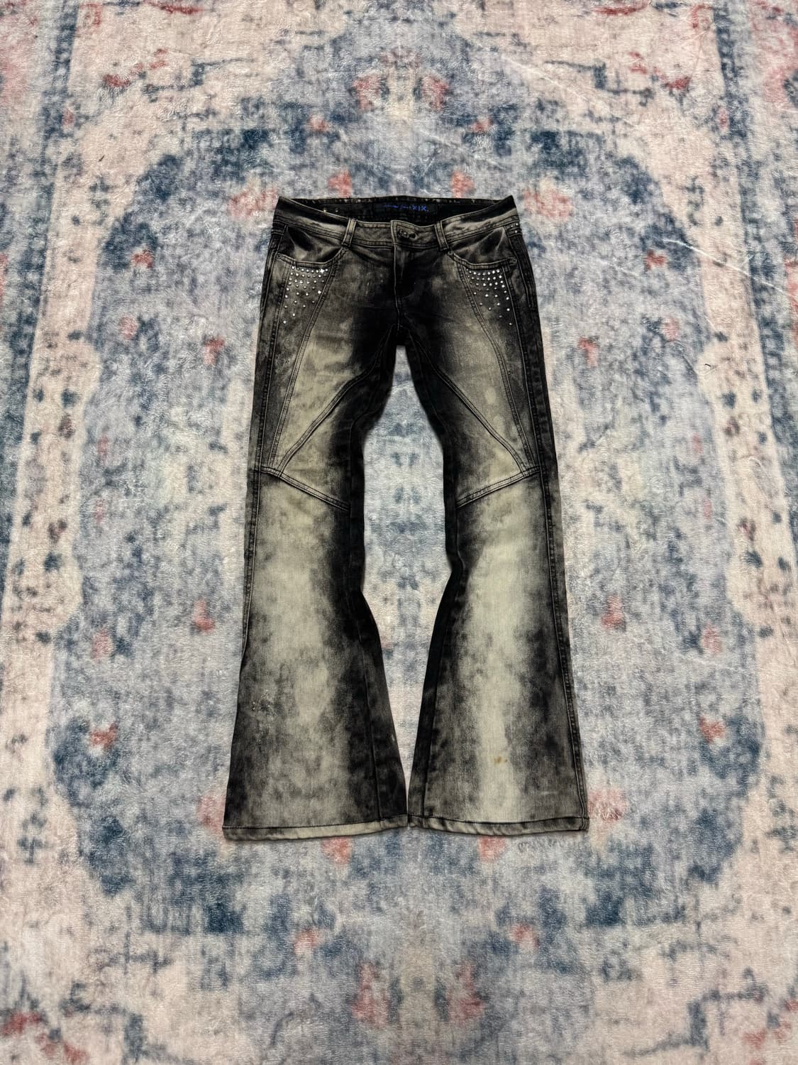 Unknown punk stud boots cut denim pants 상품이미지2