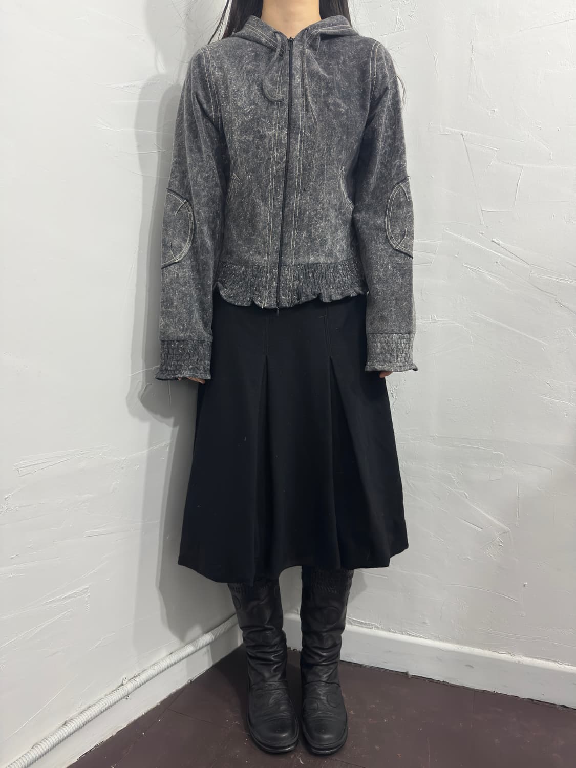 design hood twoway zipup 상품이미지2