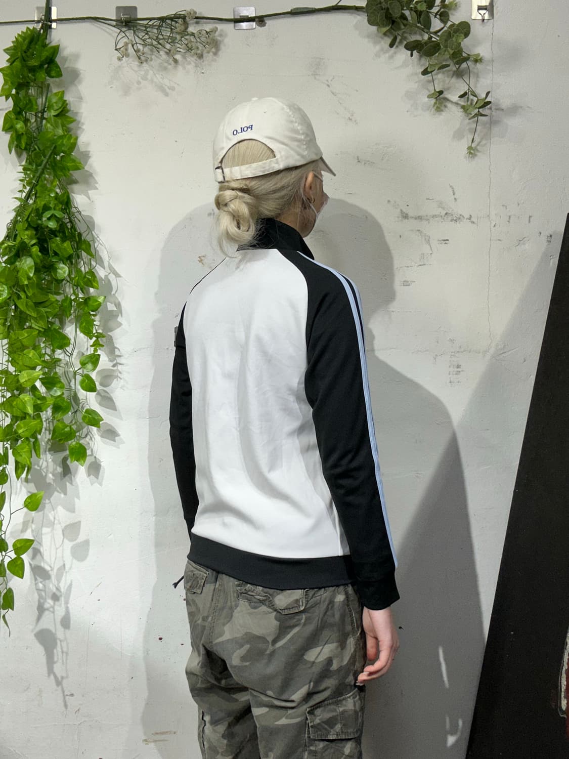 아디다스 화이트 도트 포인트 스카이 블루 삼선 트랙탑 져지 상품이미지3