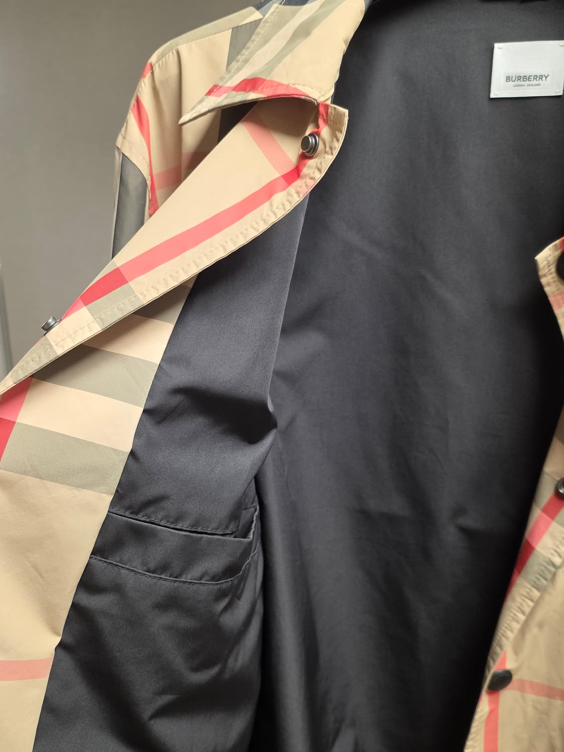 버버리 체크 셔츠자켓 L 상품이미지6