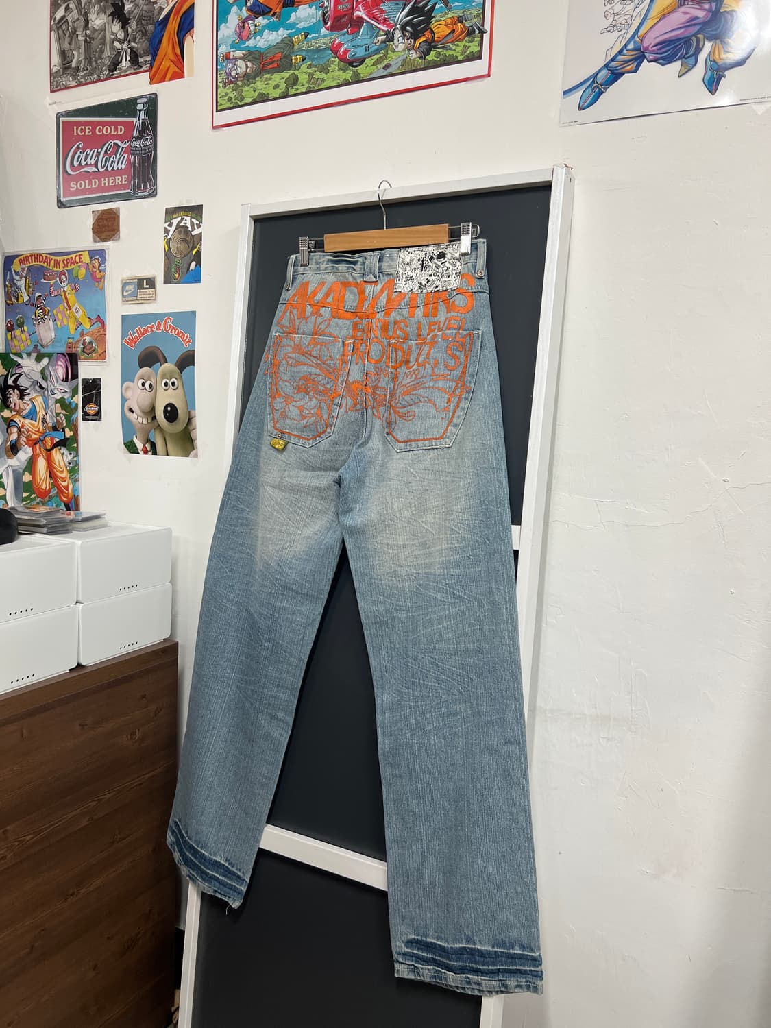 Akademiks 아카데믹 올드스쿨 프린팅 힙합 데님 팬츠 상품이미지1