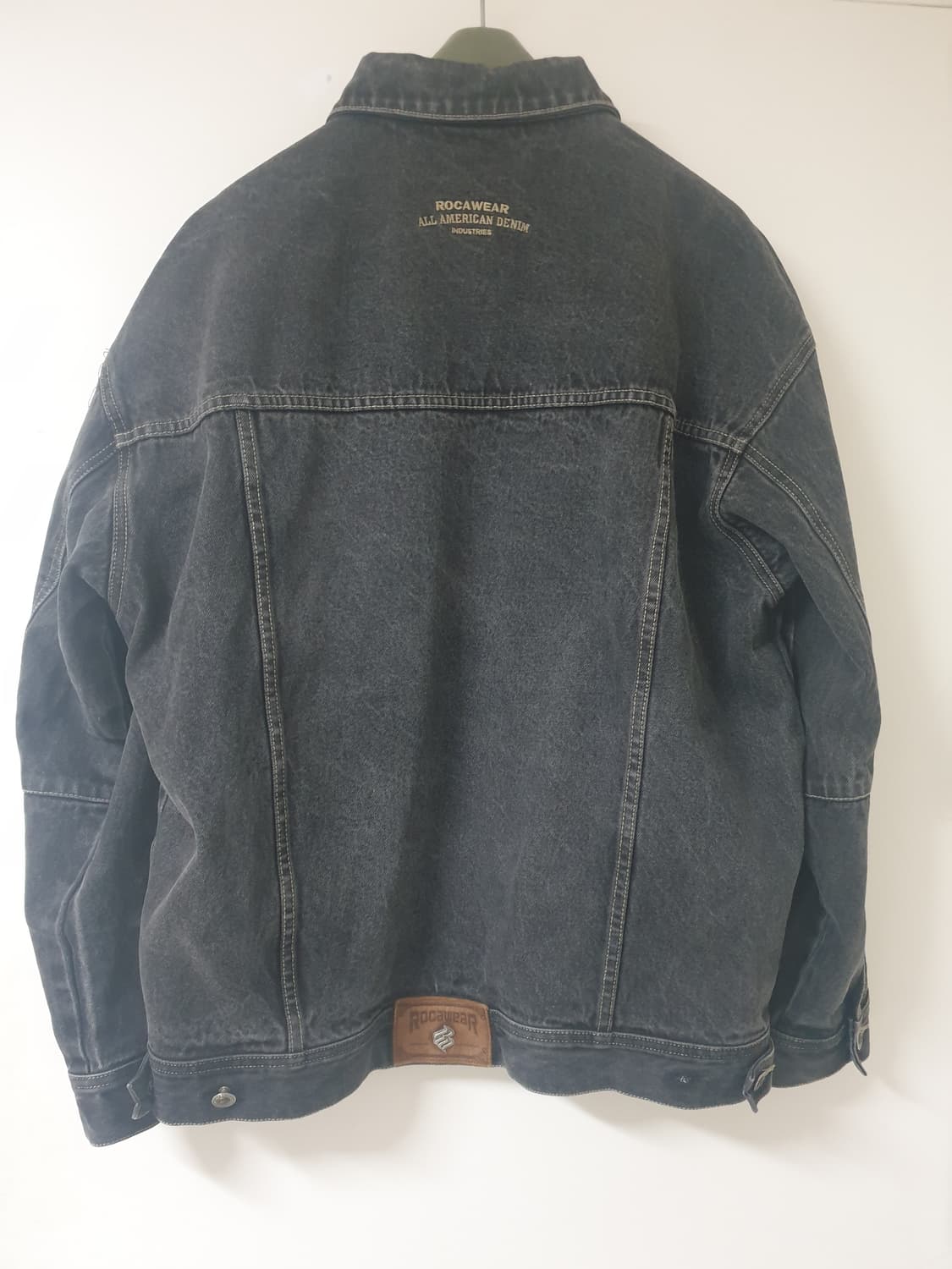 로카웨어 rocawear 데님 빈티지 흑청 자켓 XL 상품이미지2