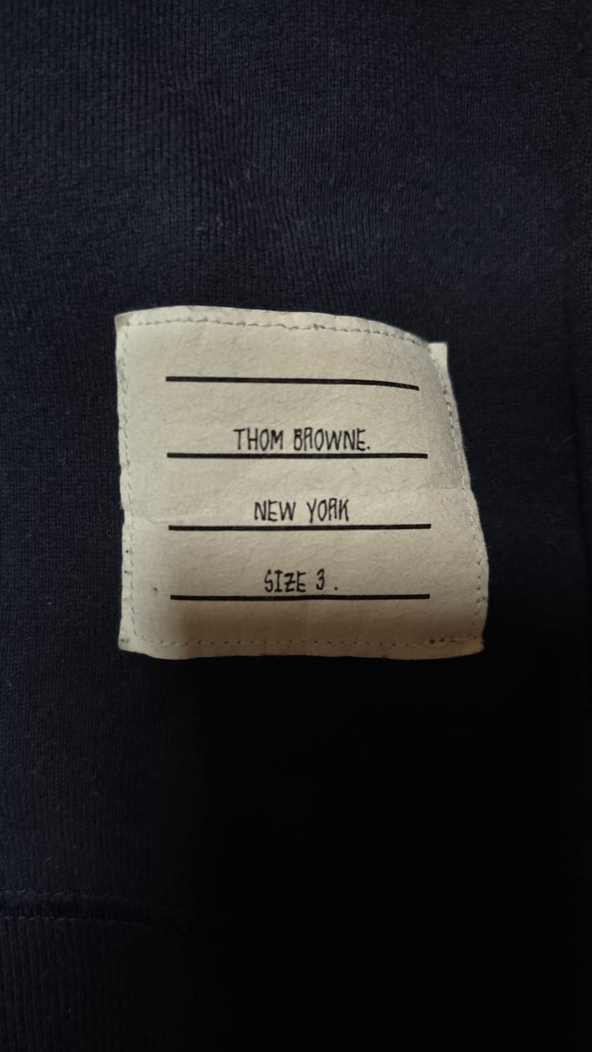 [3]톰브라운 사선완장 맨투맨 네이비 상품이미지3