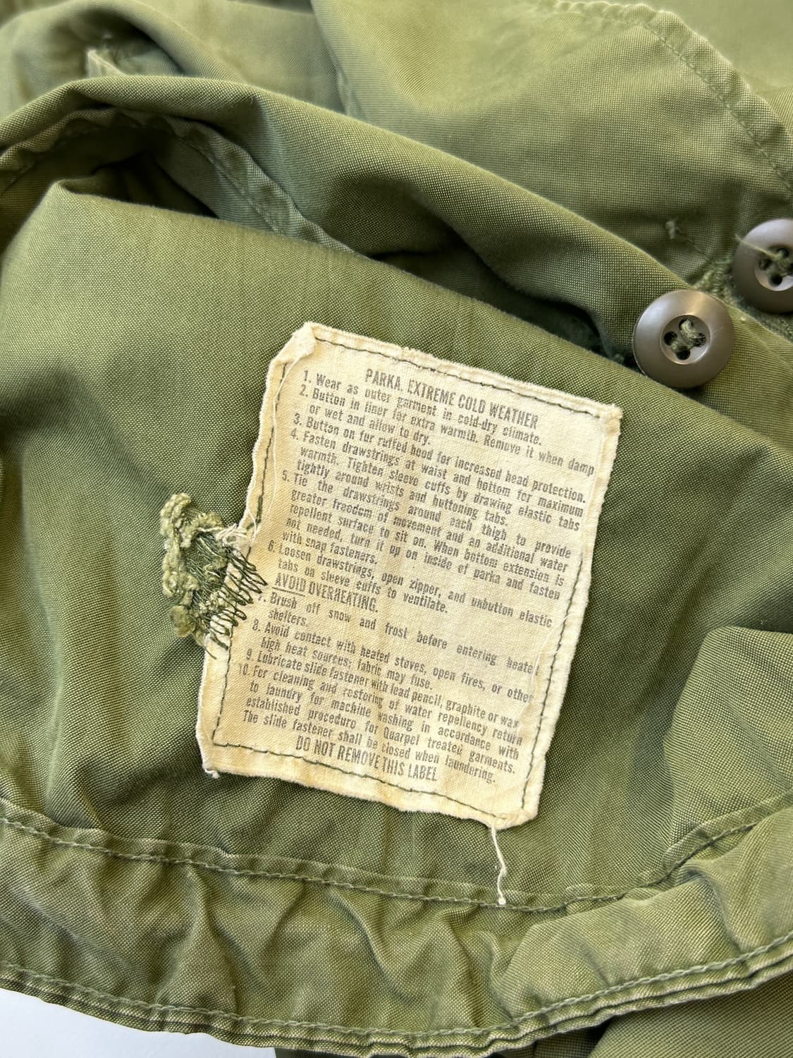 U.S Army WynnIndustries 70sM-65 피쉬테일콜드파카 상품이미지8