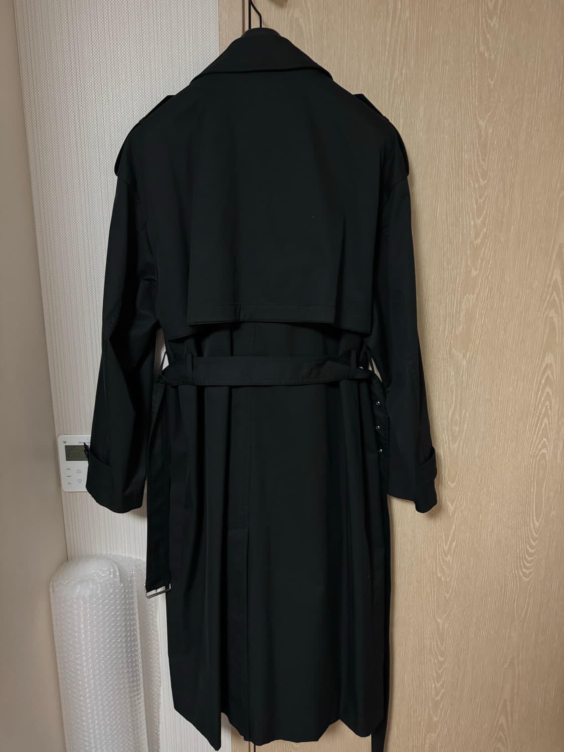 인사일런스 오버사이즈 트렌치코트 블랙[L] 상품이미지2