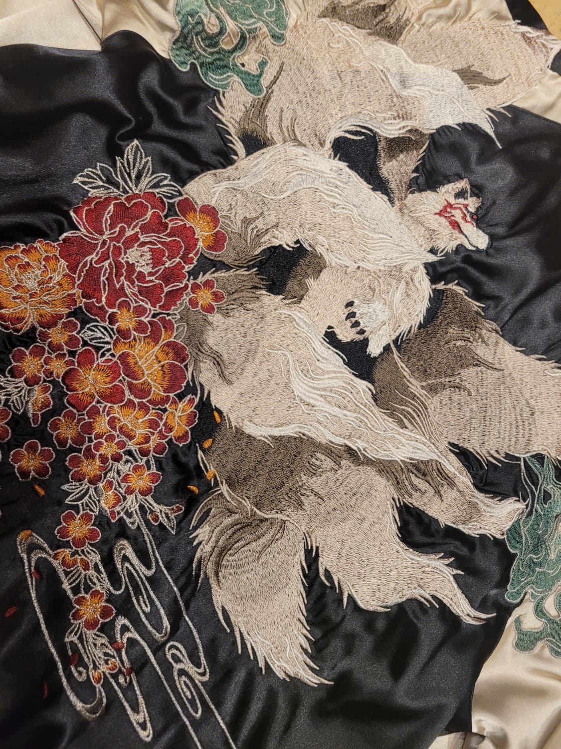 일본 구미호 리버시블 스카쟌 용 호랑이 져지 자켓 호시히메 XL XXL 상품이미지8