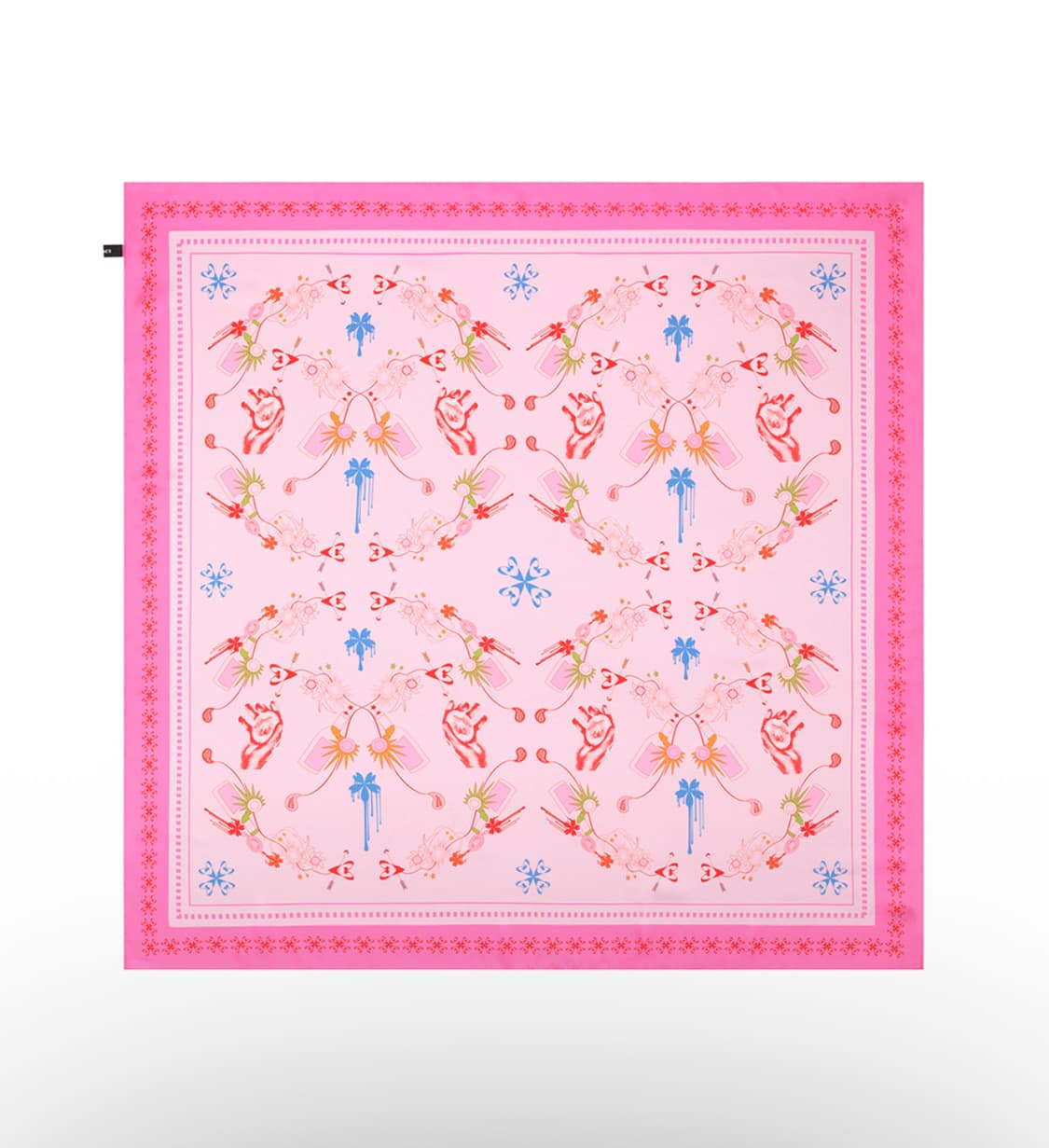 킴지수 스퀘어 스카프 반다나 핑크 상품이미지2