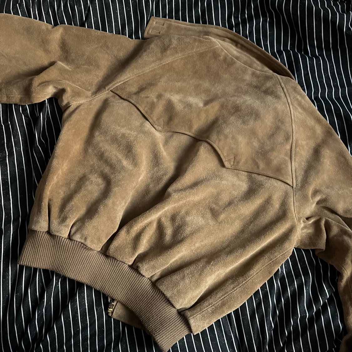 90s 폴로 스웨이드 헤링턴 자켓 L 베이지 상품이미지4